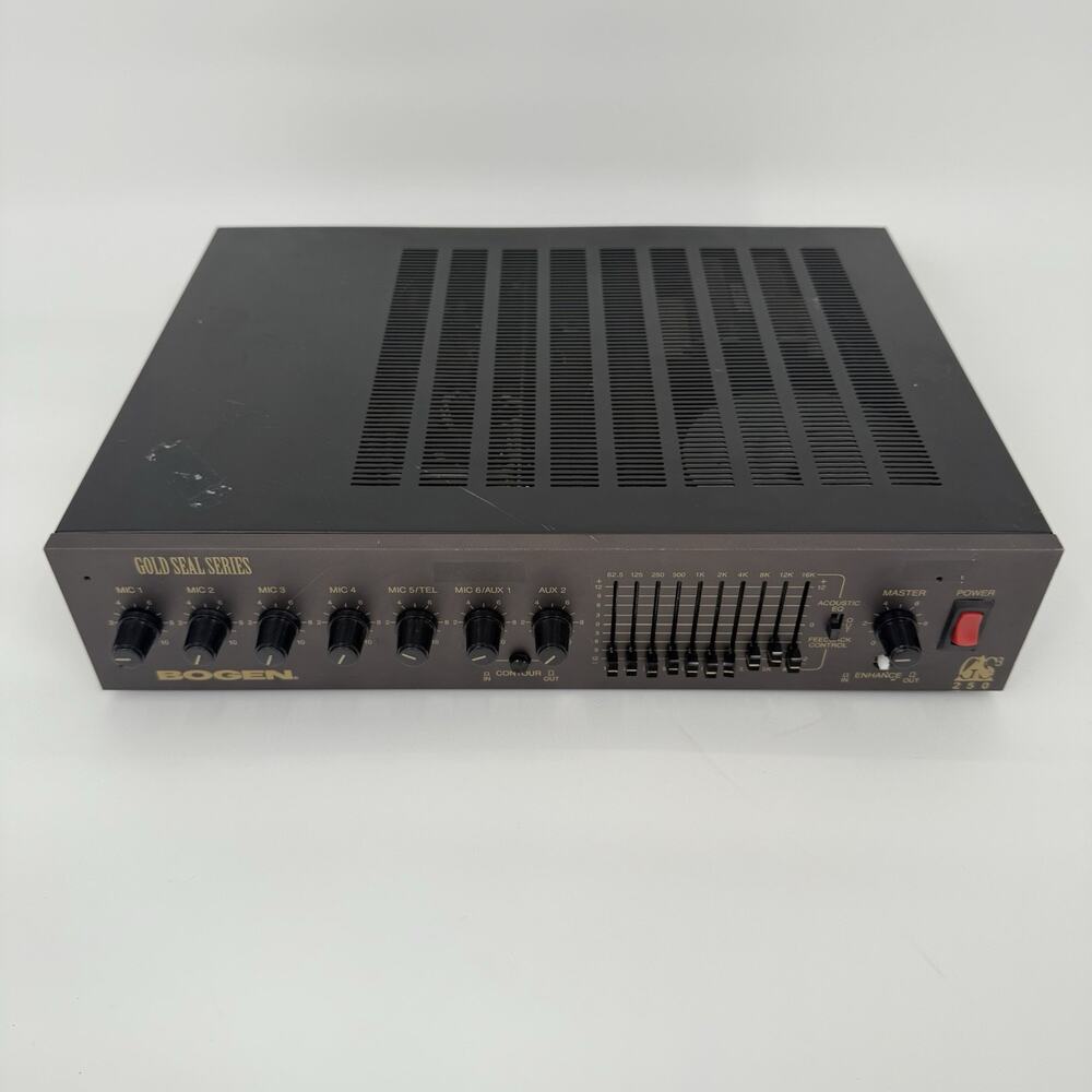 Bogen GS-250 Gold Seal 250W Equalizer PA Power Amplifier AS-IS Untested